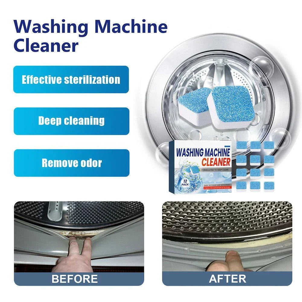 12 Tablets Pack Washing Machine Cleaning Tablets