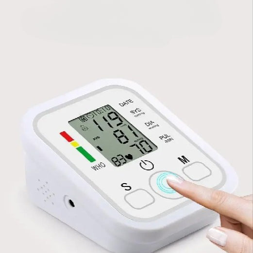 Digital Blood Pressure Monitor – Fully Automatic Upper Arm BP Machine with Heart Rate Detection, Accurate Readings, Easy-to-Use Home Health Device