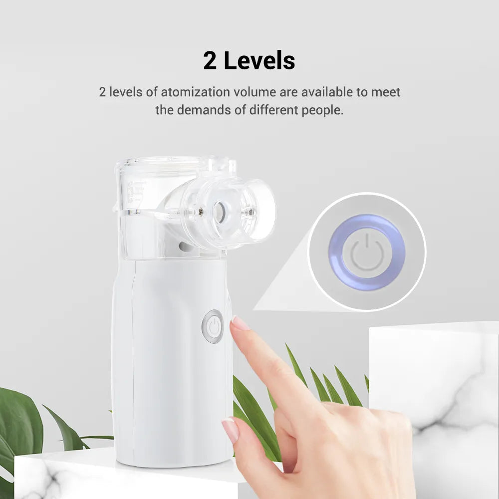 Portable Mesh Nebulizer Machine – Silent Handheld Inhaler for Kids & Adults | Effective Respiratory Solution with Advanced Mesh Technology