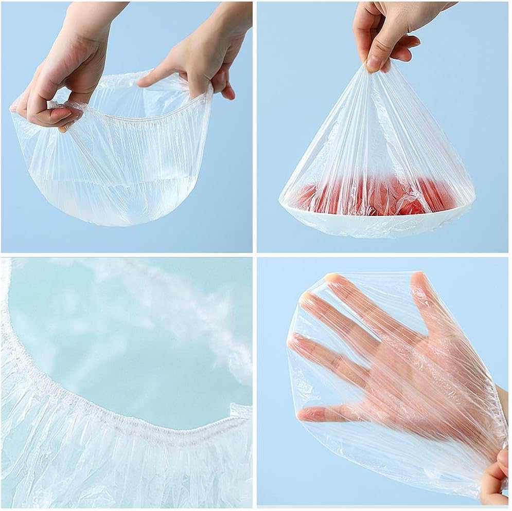 100pcs Disposable Flexible Transparent Plastic Food Storage Bags – Resealable & Multi-Purpose - Food-Grade Fresh-Keeping, Dust & Insect-Proof, Kitchen Accessories - Disposable Food Wrap