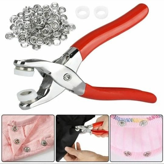 Metal Hand Press Tich Button fixer Machine metal good quality - 50 PCs button