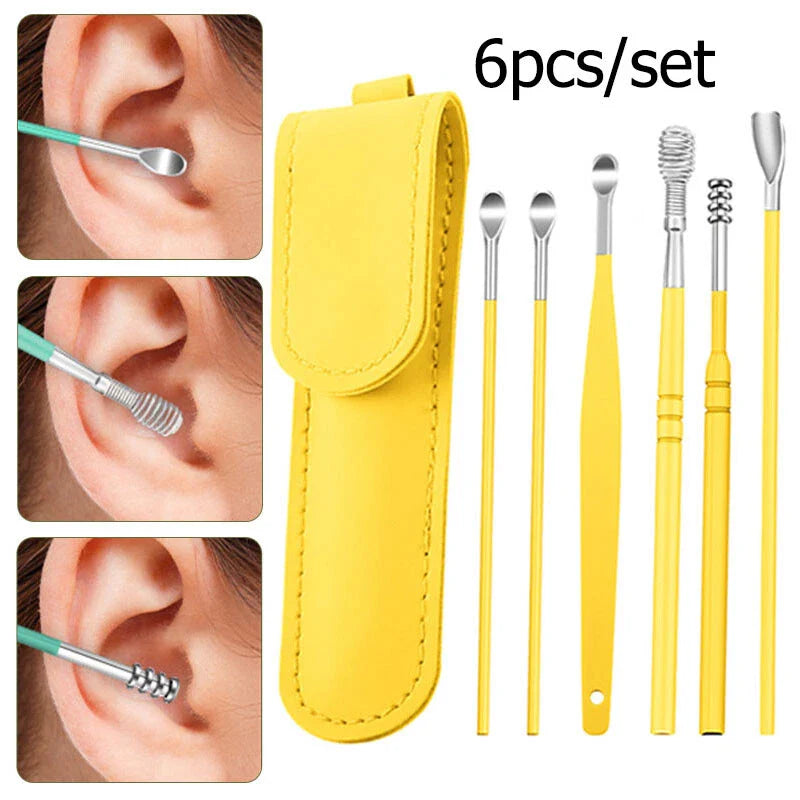Pcs Stainless Steel Ear Cleaner Set – Ear Wax Removal Curette Kit with Pickers