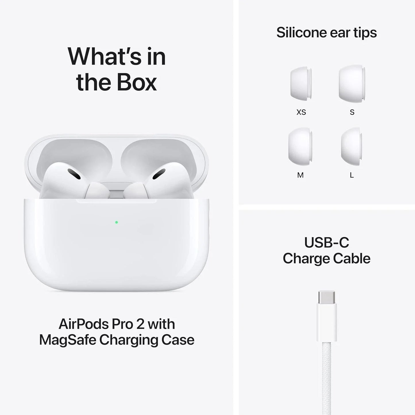 Apple Pro 2 Bluetooth Earbuds – Bazzer Sound | Magnet | Volume Control | Wireless Charging