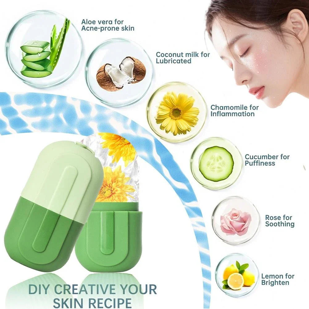 Reusable Facial Ice Roller For Face | Enhance Skin Glow Shrink