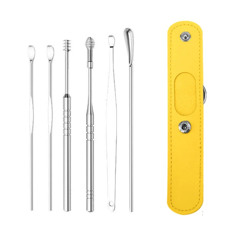 Pcs Stainless Steel Ear Cleaner Set – Ear Wax Removal Curette Kit with Pickers